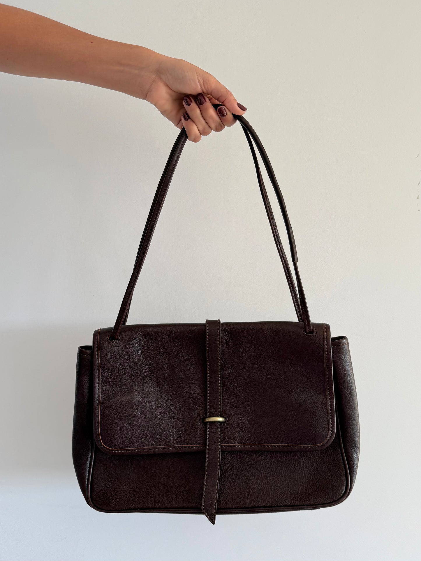 Mabel Vegetable Tanned Leather Crossbody Bag – Adjustable Strap