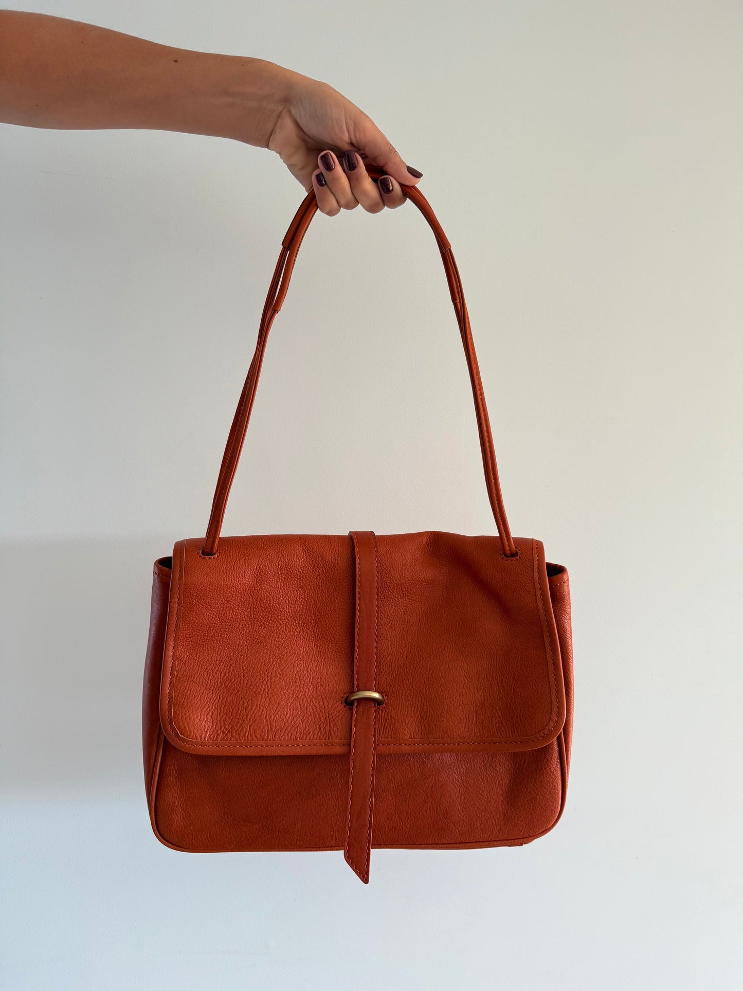 Mabel Vegetable Tanned Leather Crossbody Bag – Adjustable Strap