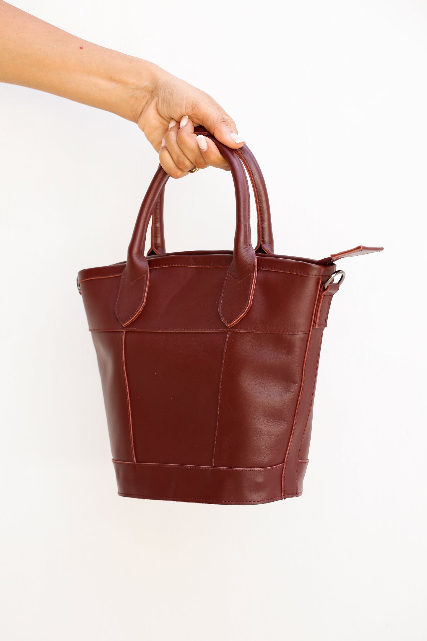 Florence Leather Handbag | Genuine Cowhide Leather & Rattan, Crossbody & Top Handles