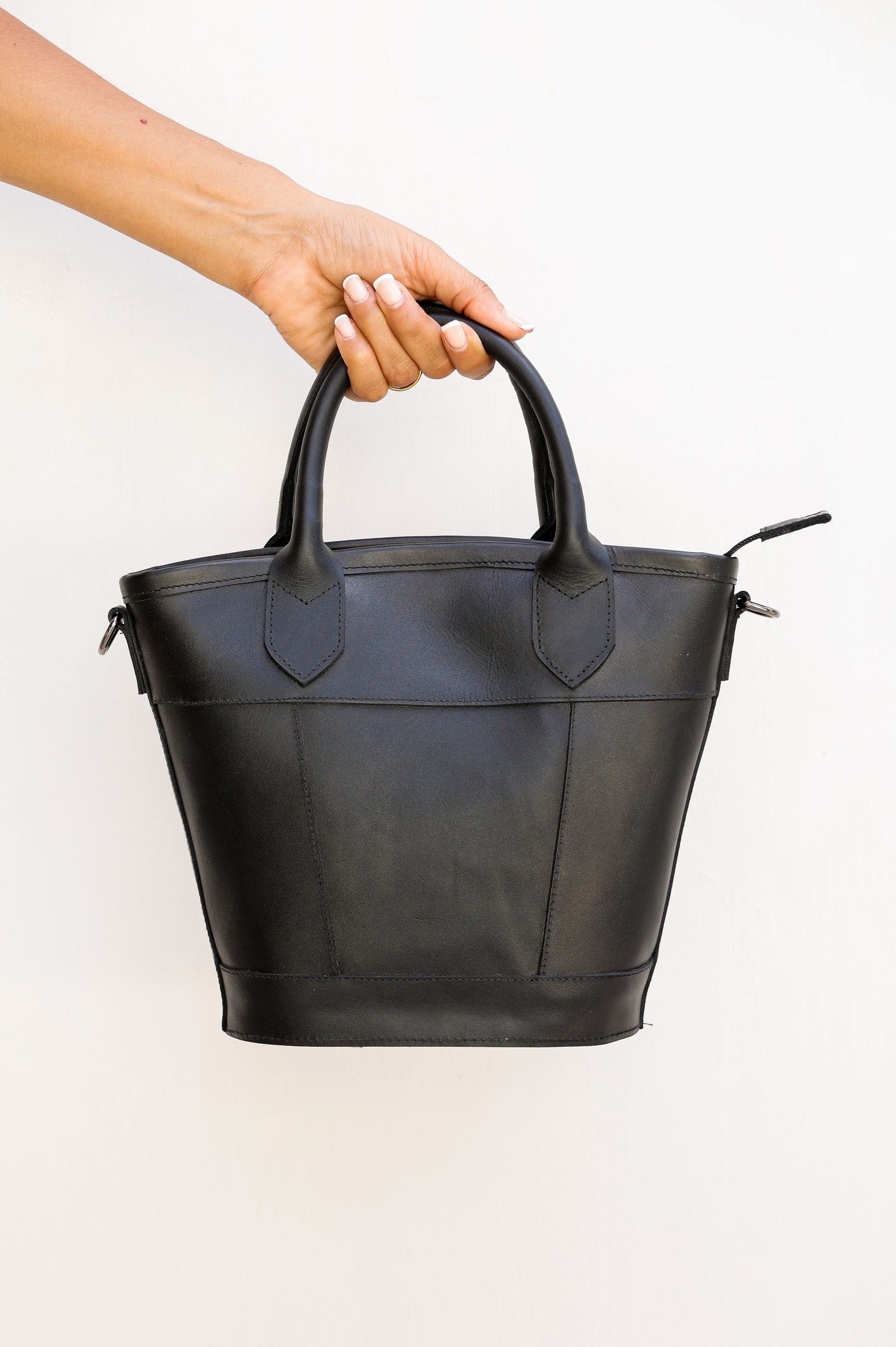 Florence Leather Handbag | Genuine Cowhide Leather & Rattan, Crossbody & Top Handles