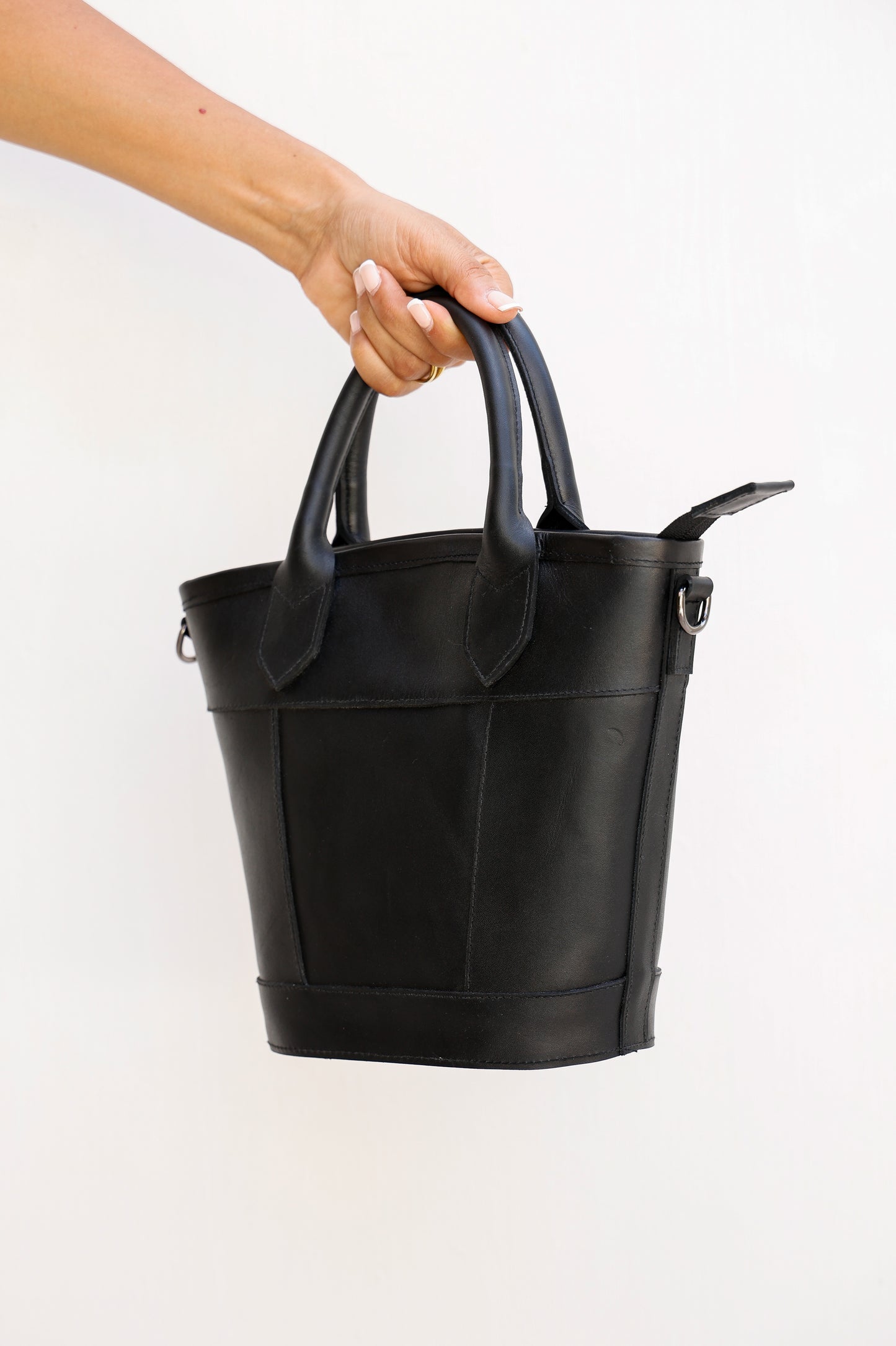 Florence Leather Handbag | Genuine Cowhide Leather & Rattan, Crossbody & Top Handles